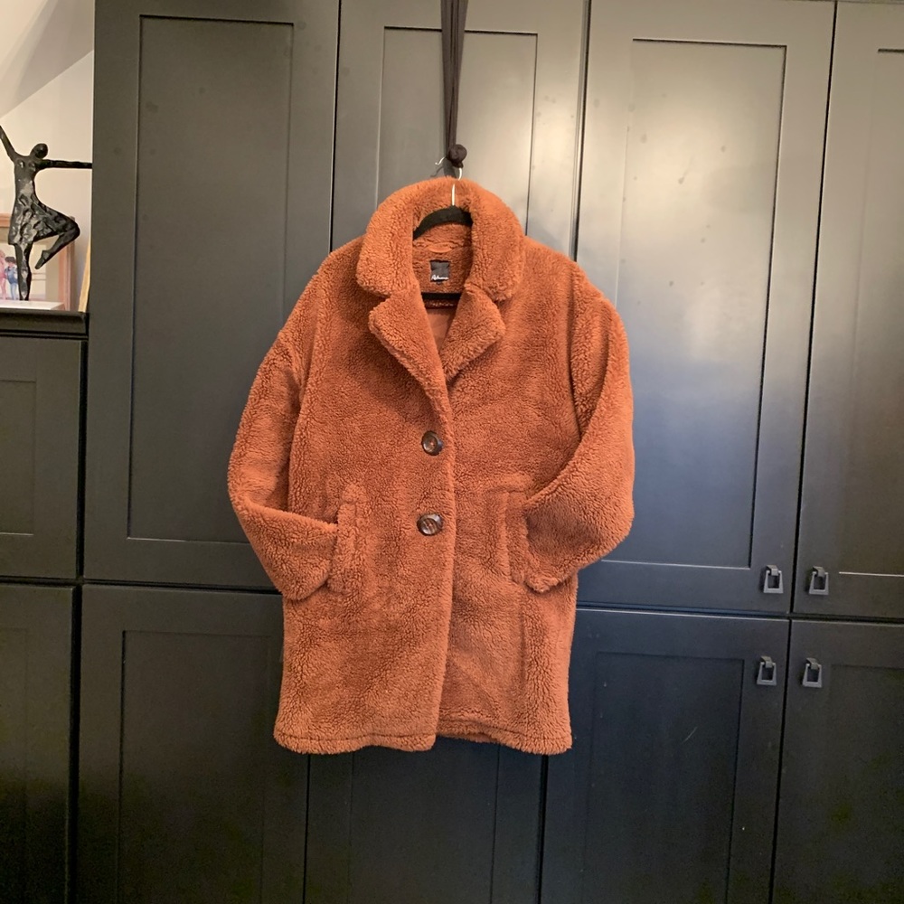 Sherpa Cognac Coat L